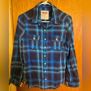 Blue plaid mossimo supply co. Button down shirt